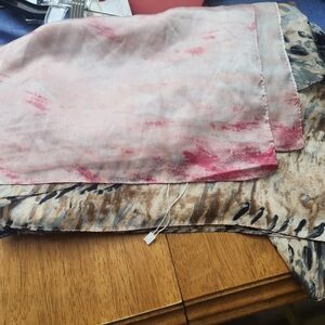 Elegant Pink and Brown Scarf